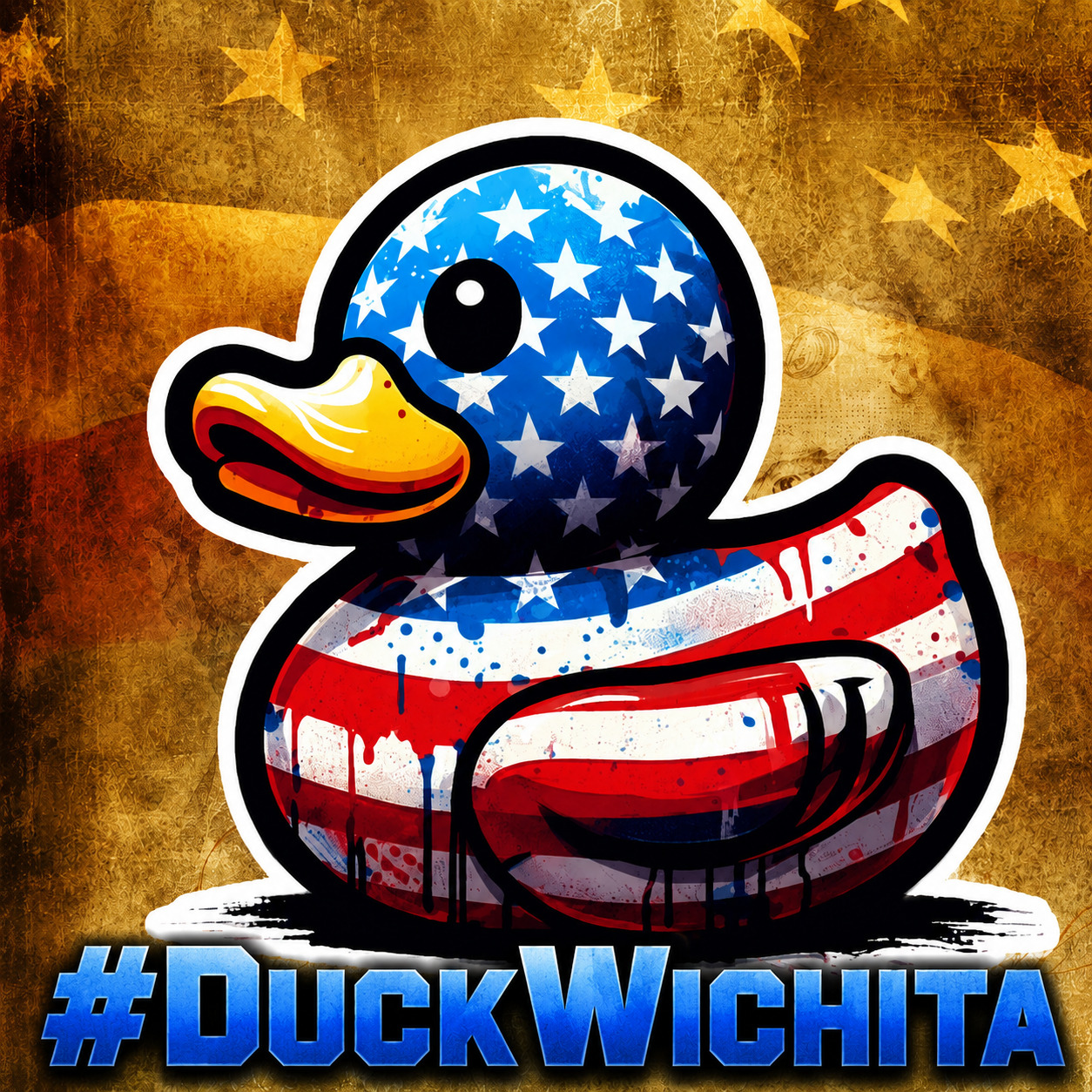 A DuckWichita patriotic duck